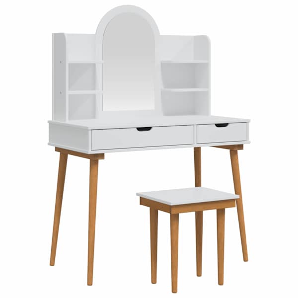 Tualettlaua komplekt FAUSKE 5 tk Valge 100 × 50 × 143 cm