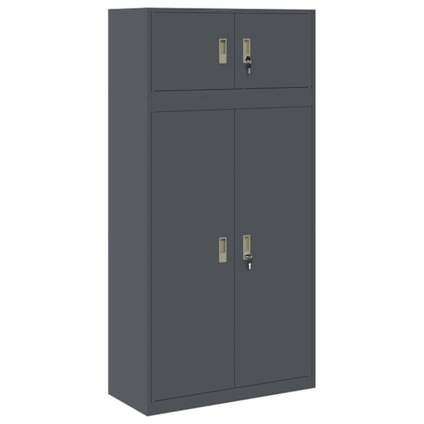 Hoiukapp 2 tk Antratsiit 90 × 40 × 180 cm Teras Lukustatav