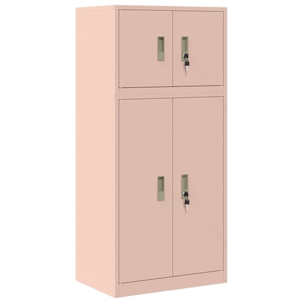 Hoiukapp 2 tk Roosa 60 × 40 × 130 cm Teras Lukustatav