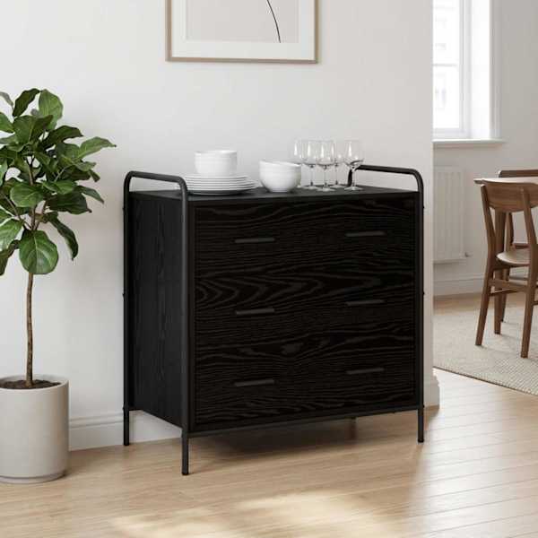 Sahtlibüroo Must tamm 70 × 39,5 × 71 cm Tehispuit