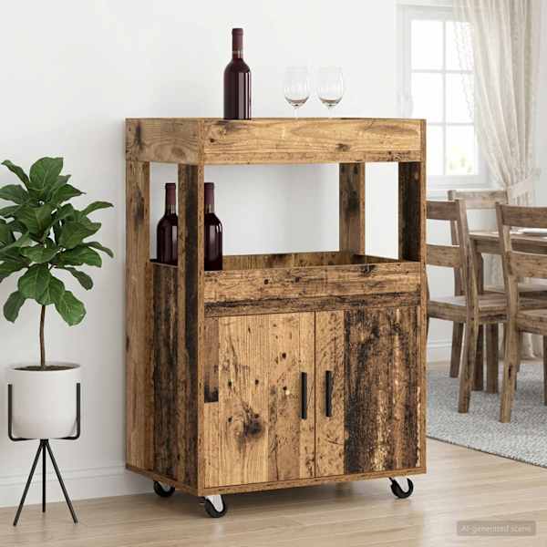 Baari Rattur Vana puit 60 × 39,5 × 89 cm Tehispuit