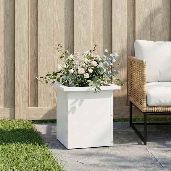 LED-valgustusega taimekast 30 × 30 × 30 cm, teras – valge