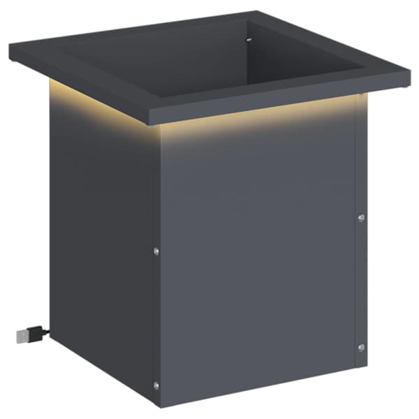 LED-valgustusega taimekast 30 × 30 × 30 cm, teras – antratsiithall