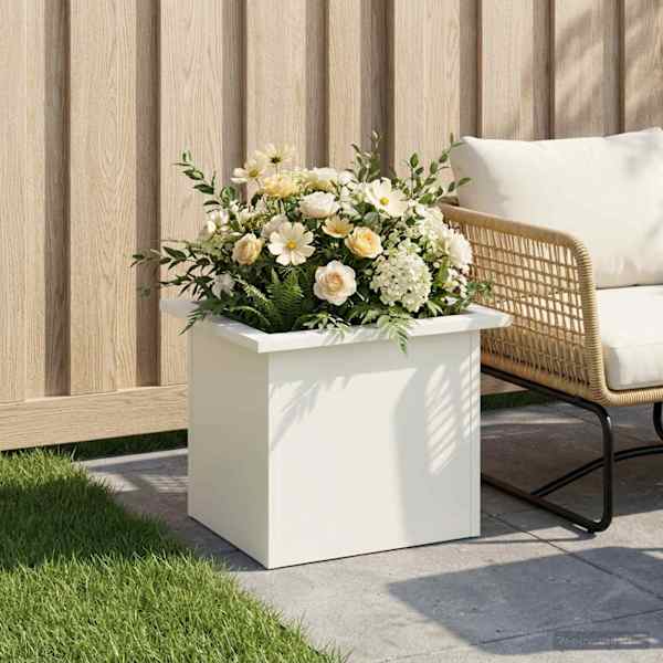 LED-valgustusega taimekast 30 × 40 × 30 cm, teras – valge