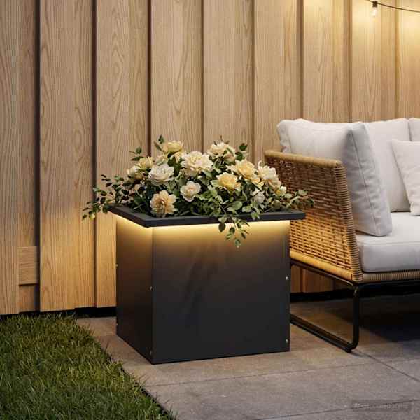 LED-valgustusega taimekast 30 × 40 × 30 cm, teras – antratsiithall