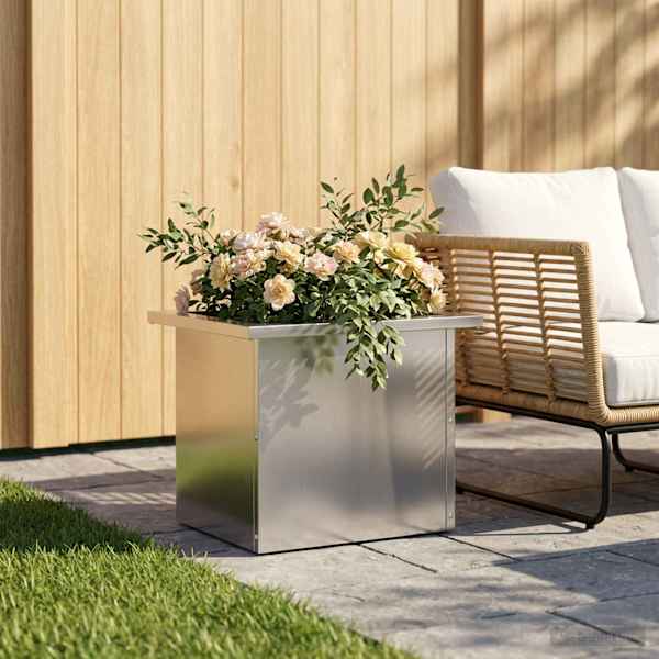 LED-valgustusega taimekast 30 × 40 × 30 cm, tsingitud teras – hõbedane