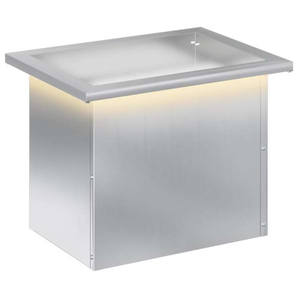 LED-valgustusega taimekast 30 × 40 × 30 cm, tsingitud teras – hõbedane