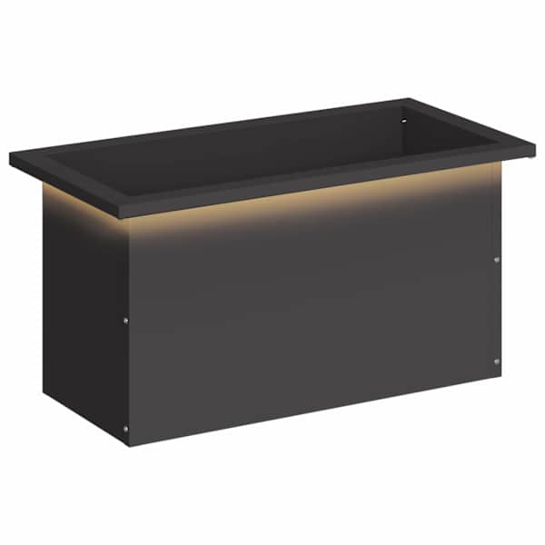 LED-valgustusega taimekast 30 × 60 × 30 cm, teras – must
