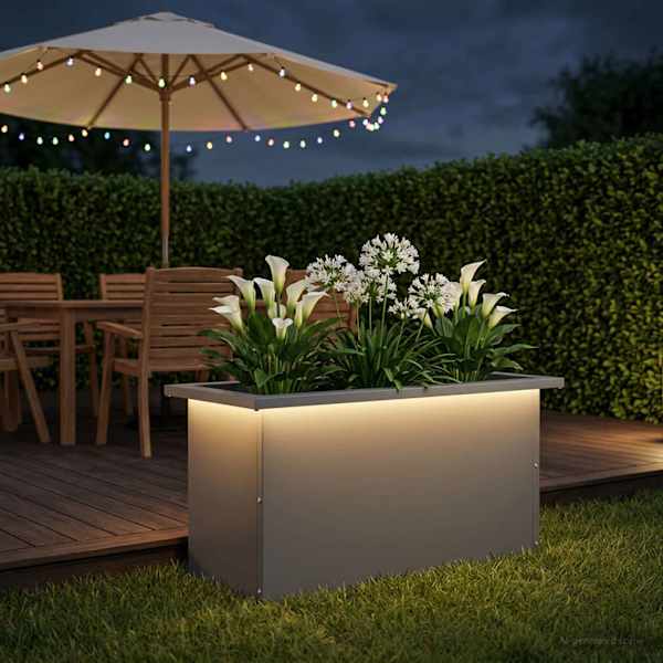LED-valgustusega taimekast 30 × 60 × 30 cm, teras – antratsiithall