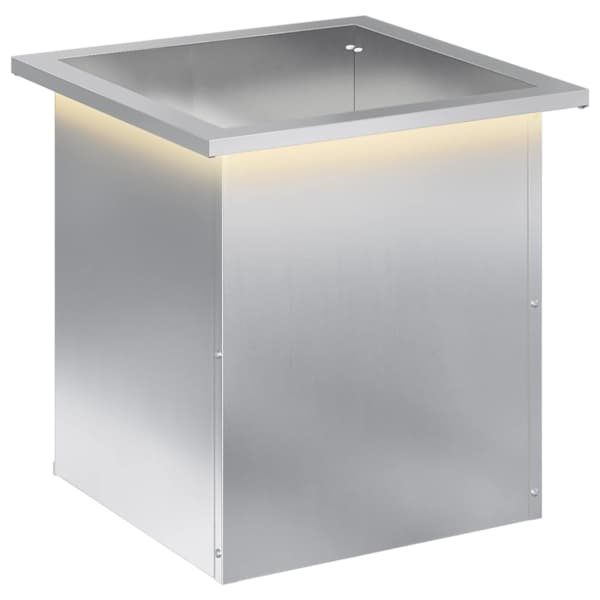 LED-valgustusega taimekast 40 × 40 × 40 cm, tsingitud teras – hõbedane