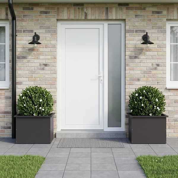 LED-valgustusega taimekast 40 × 60 × 40 cm, teras – must – 2 tk