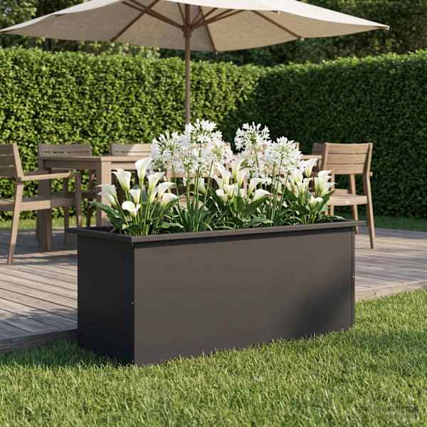 LED-valgustusega taimekast 40 × 100 × 40 cm, teras – must
