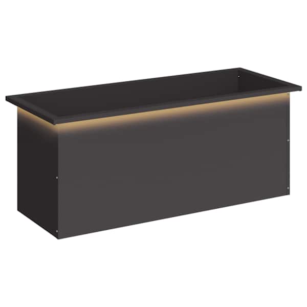 LED-valgustusega taimekast 40 × 100 × 40 cm, teras – must