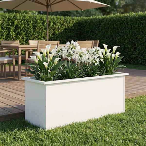 LED-valgustusega taimekast 40 × 100 × 40 cm, teras – valge