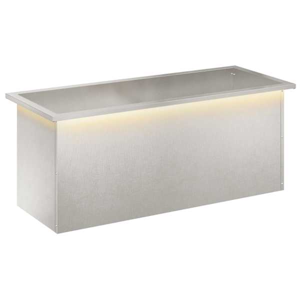 LED-valgustusega taimekast 40 × 100 × 40 cm, roostevaba teras – hõbedane