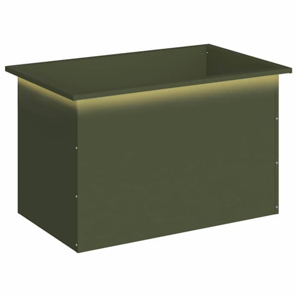 LED-valgustusega taimekast 50 × 80 × 48 cm, teras – oliiviroheline