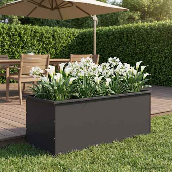 LED-valgustusega taimekast 50 × 100 × 48 cm, teras – must