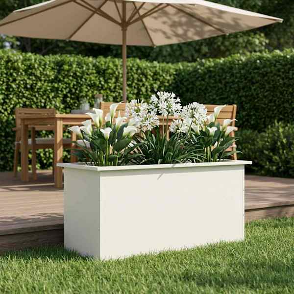 LED-valgustusega taimekast 50 × 100 × 48 cm, teras – valge