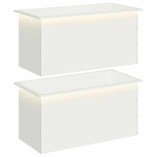 LED-valgustusega taimekast 50 × 100 × 48 cm, teras – valge – 2 tk