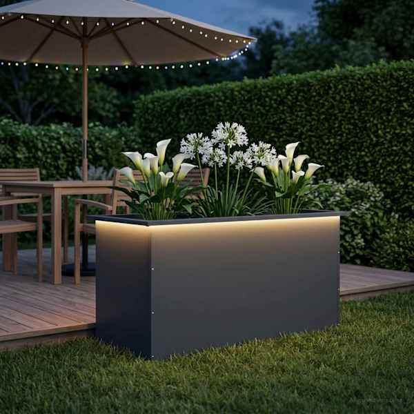 LED-valgustusega taimekast 50 × 100 × 48 cm, teras – antratsiithall