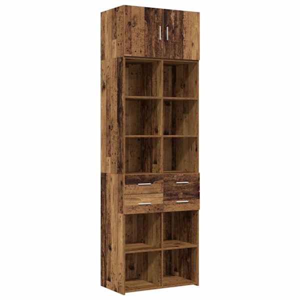 Säilituskapp riiulitega Vana puit 70 × 42,5 × 225 cm Tehispuit