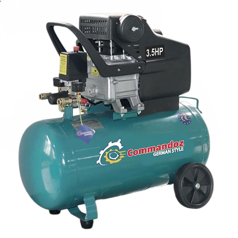 Commandez õliga määritav õhukompressor 50 l, 2,8 kW / 3,5 hj max, 210 l/min, 8 bar, 230 V CD-1002