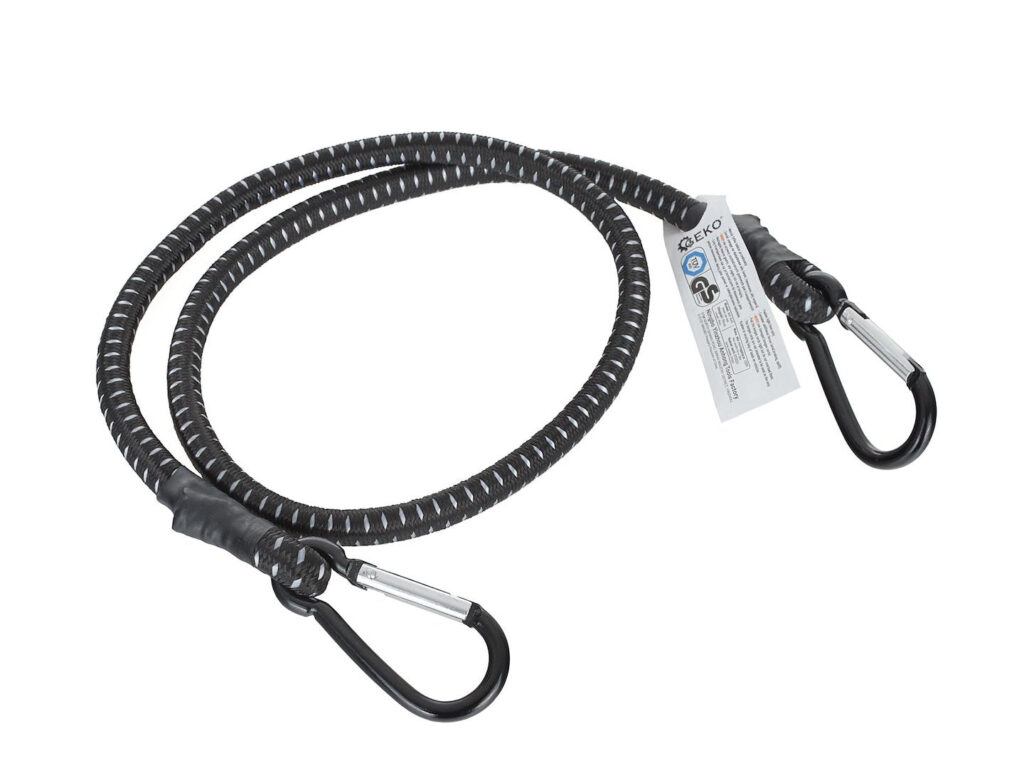 Karabiinidega benji-nöör 10 mm x 90 cm – 3 tk komplekt