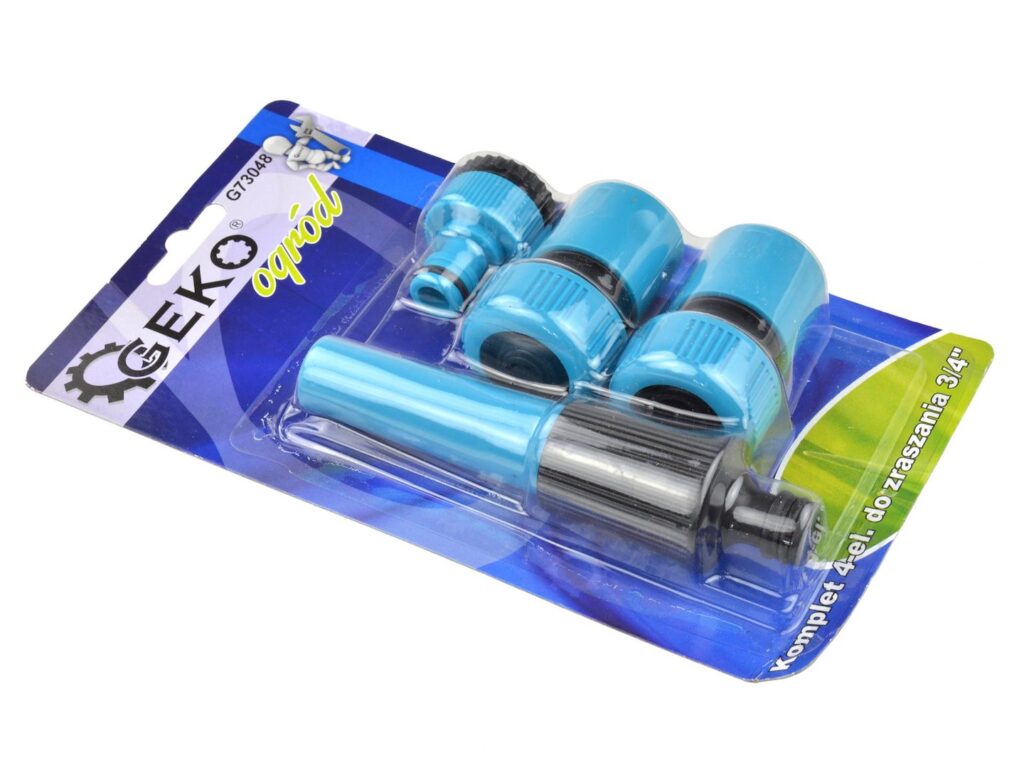 4-osaline komplekt pihustamiseks 3/4" voolikule / blister