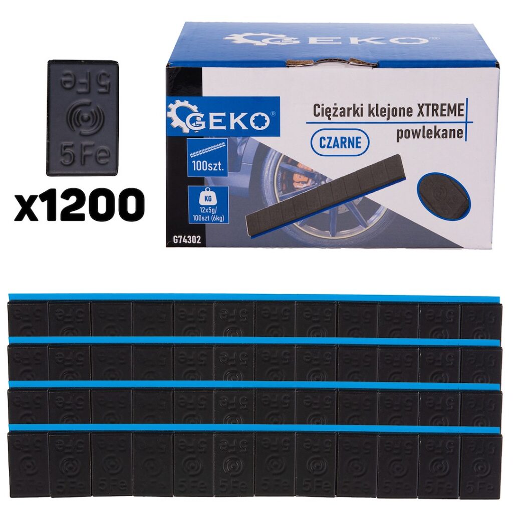 XTREME mustkattega isekleepuvad veljeraskuste ribad 100 × 12 × 5 g (6 kg) G74302