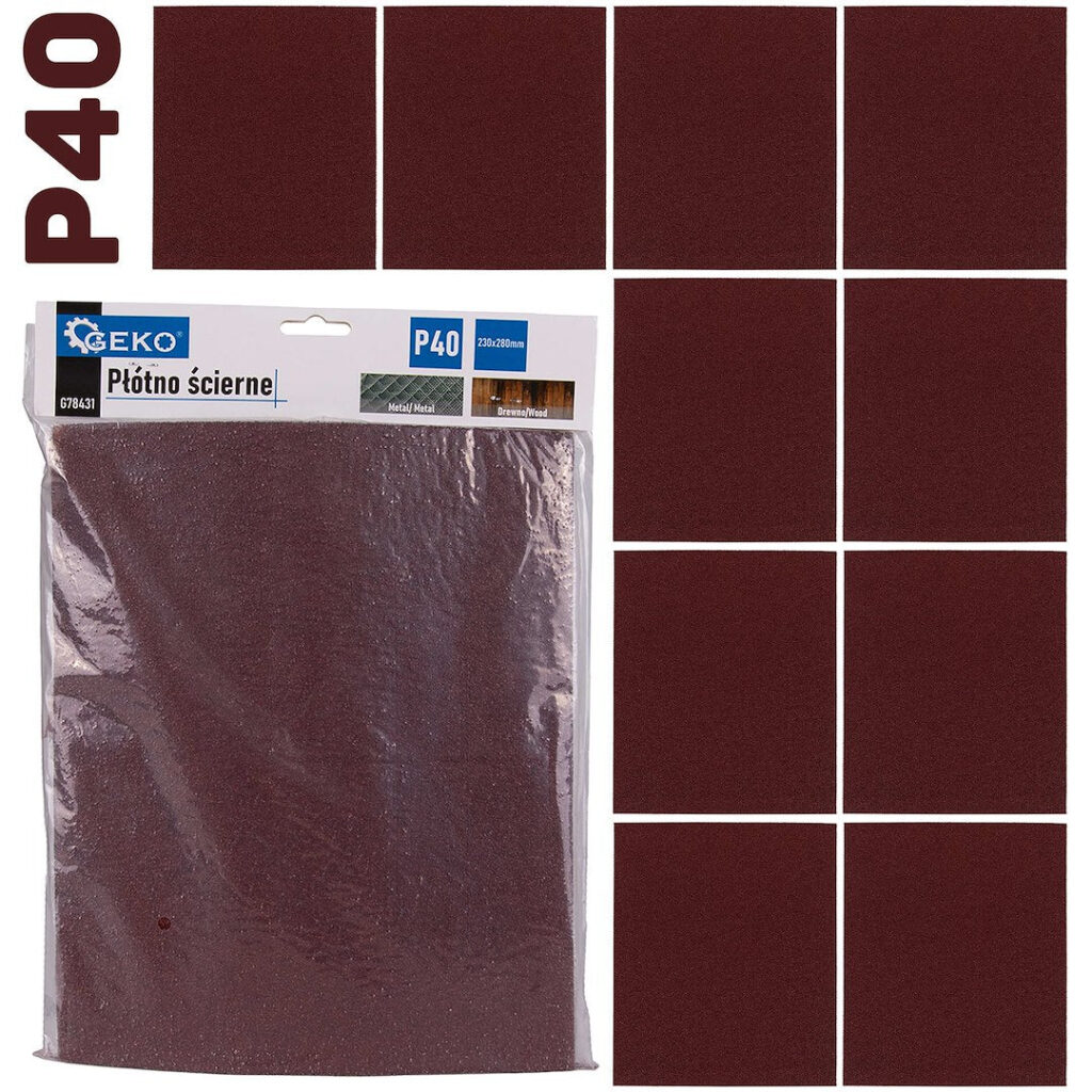 Abrasiivriidest leht 230 x 280 mm P40 – 10 tk pakis