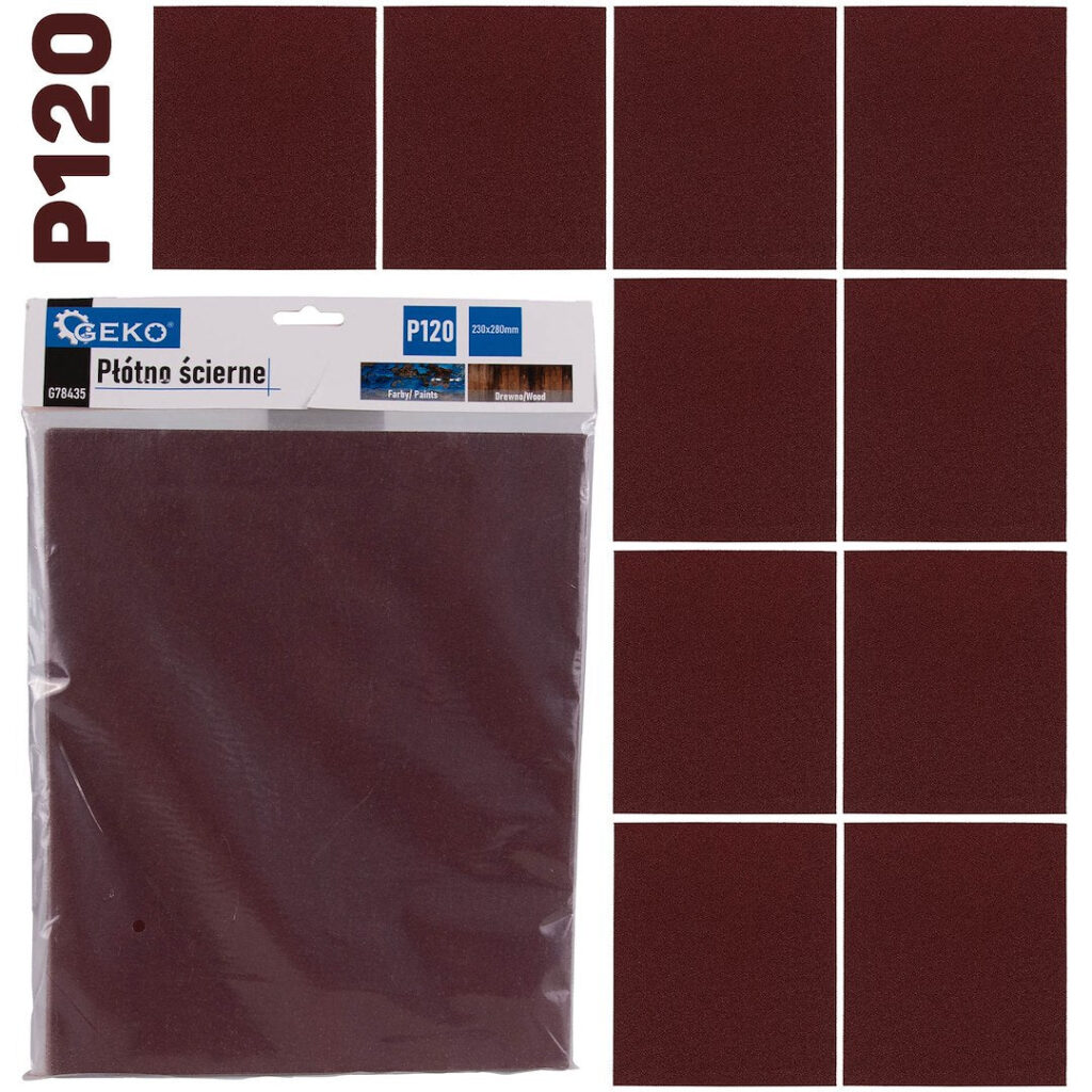 Abrasiivriie – leht 230 x 280 mm, P120 – 10 tk pakk