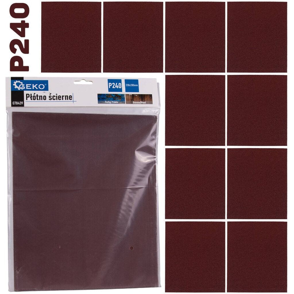 Abrasiivriie – leht 230 x 280 mm P240 – 10 tk pakk