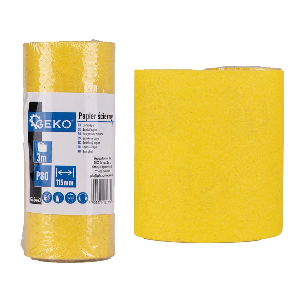 Liivapaber - rull 115 mm x 3 m P80 – 4 tk komplekt