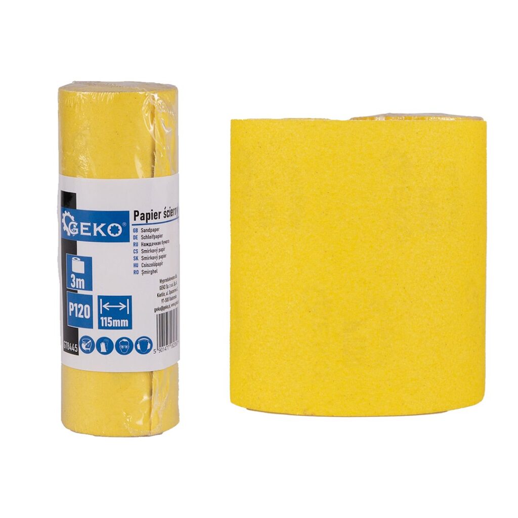 Liivapaberirull 115 mm x 3 m, P120 – 4 tk komplekt