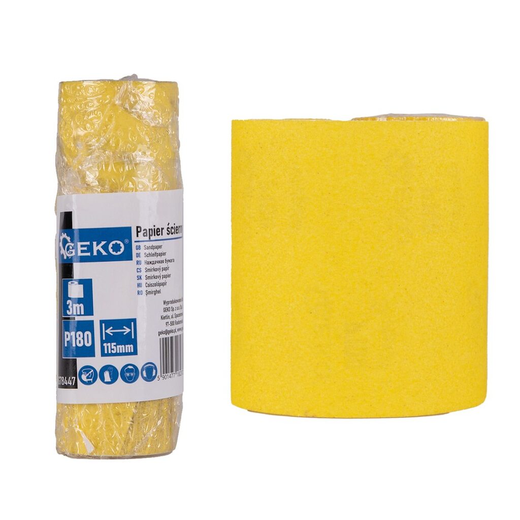 Liivapaber - rull 115 mm x 3 m P180 – 4 tk komplekt