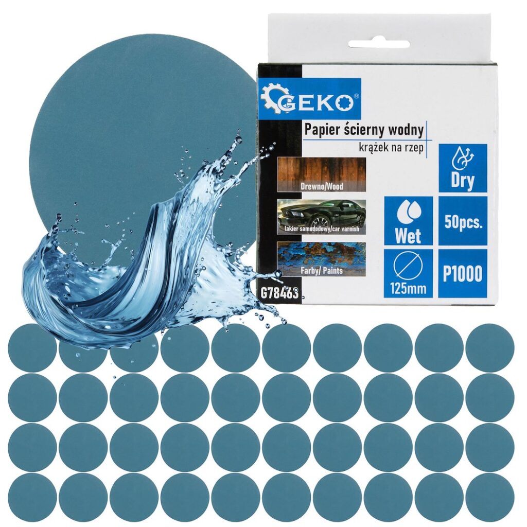 Veekindel liivapaberketas 125 mm P1000 – 50 tk pakk