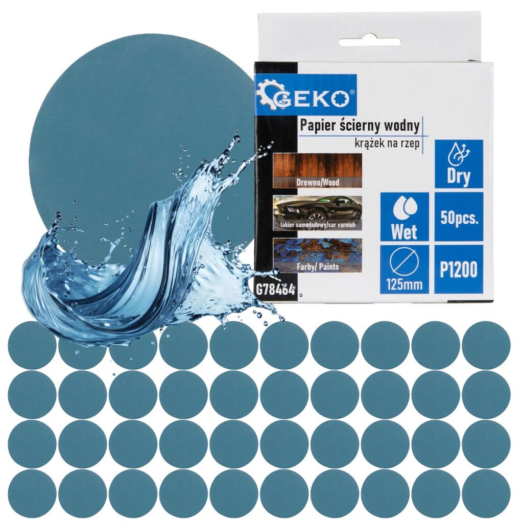 Veekindel lihvpaberiketas 125 mm P1200 – Pakend 50 tk