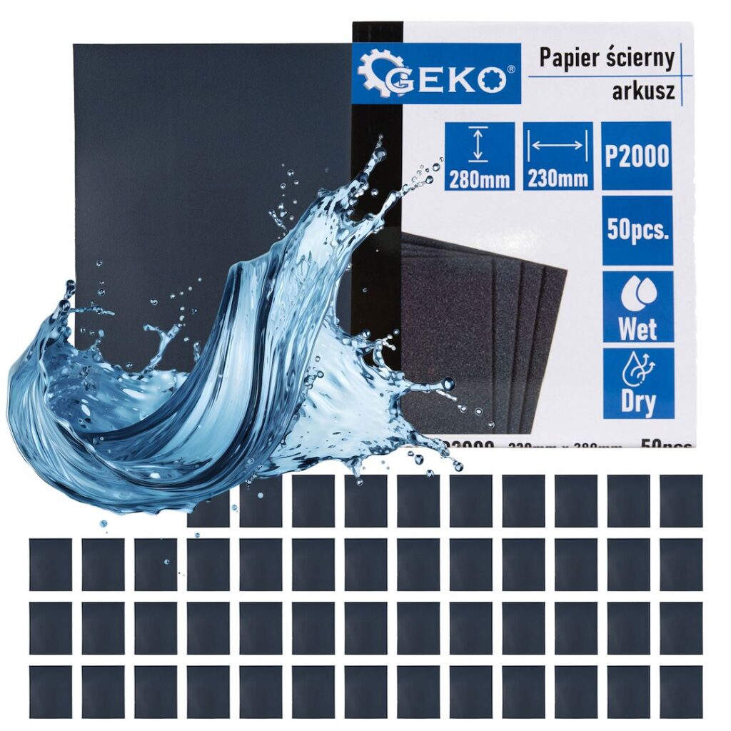 Veekindel liivapaber – leht 230x280mm P2000 – pakk 50 tk