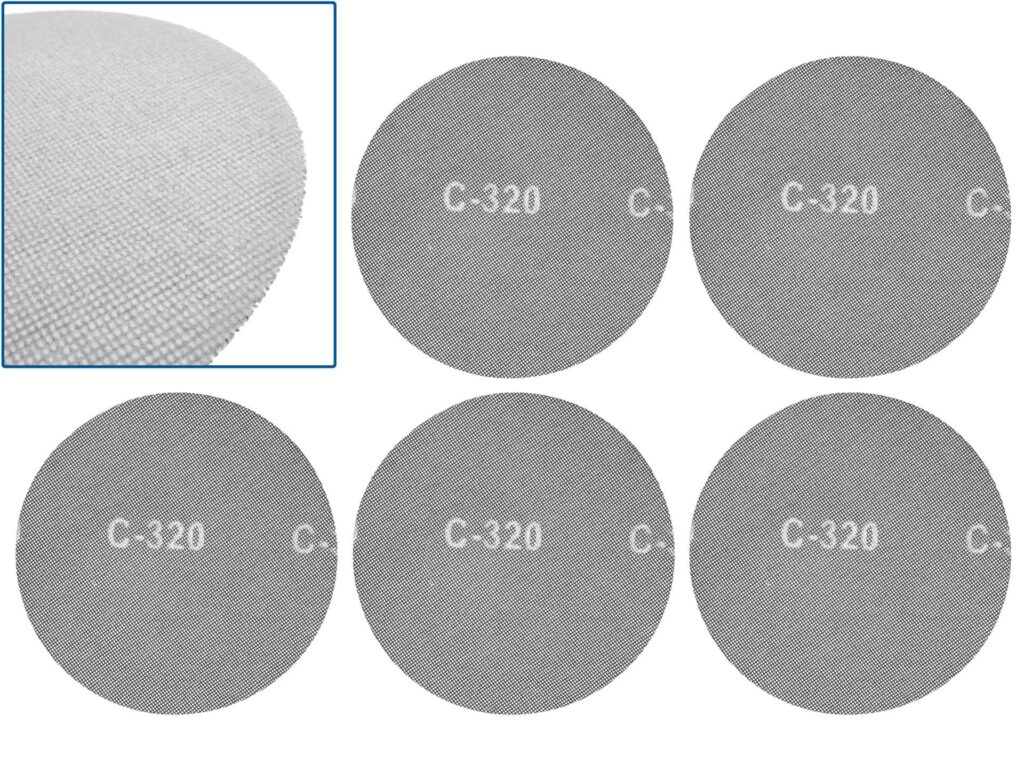 Takjakinnitusega abrasiivvõrk 225 mm P320, 5 tk G78848