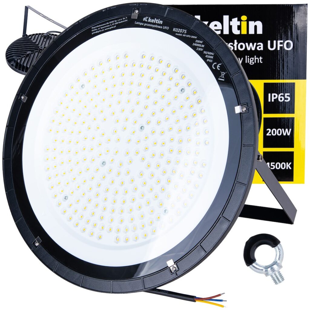 UFO-tüüpi LED-kõrgruumivalgusti 200W 24000LM 4500K IP65