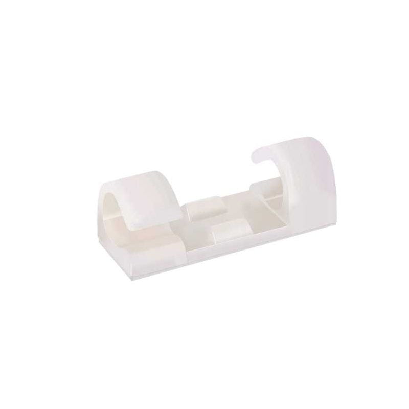 Isekleepuvad kaablihoidikud 20 tk valged 30 × 10 mm KD10080