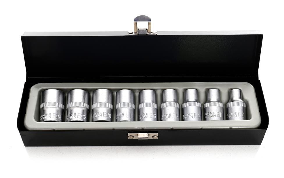 KRAFT&DELE E-Torx padrunite komplekt 1/2″, 9 tk KD10227