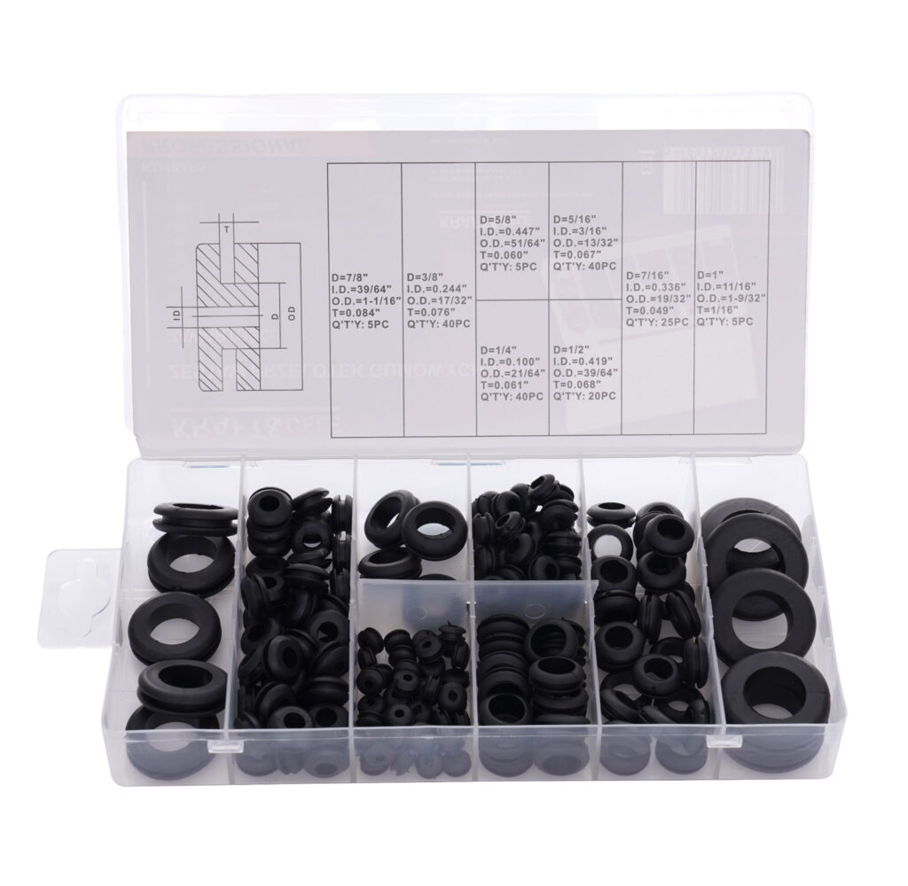 Kummist läbiviigutihendite komplekt, 180 tk KD10485