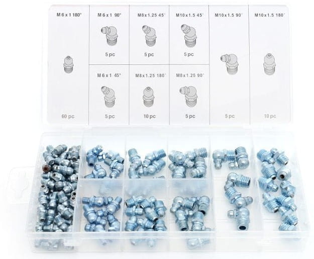 KRAFT&DELE määrdeniplite komplekt 110 tk M6 M8 M10 KD10507