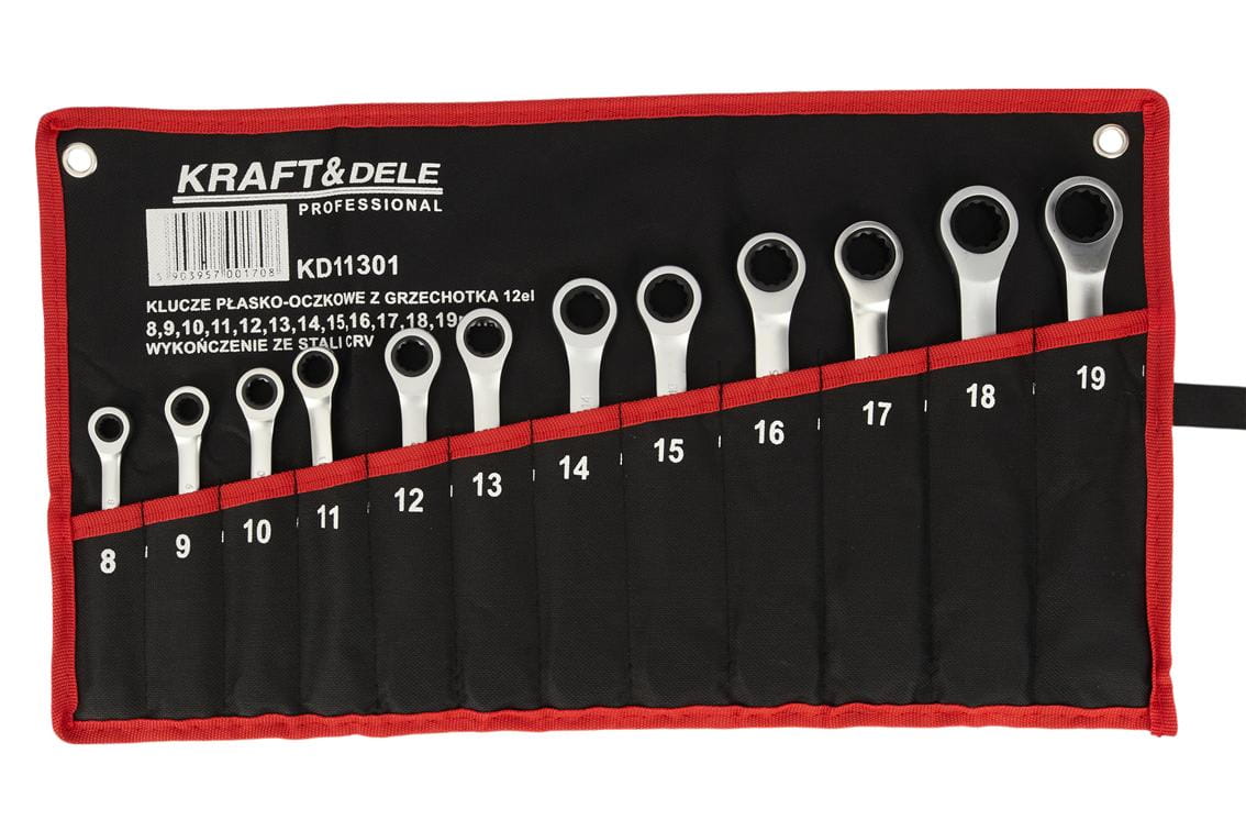 Käristiga kombivõtmete komplekt 8–19 mm 12 tk KD11301