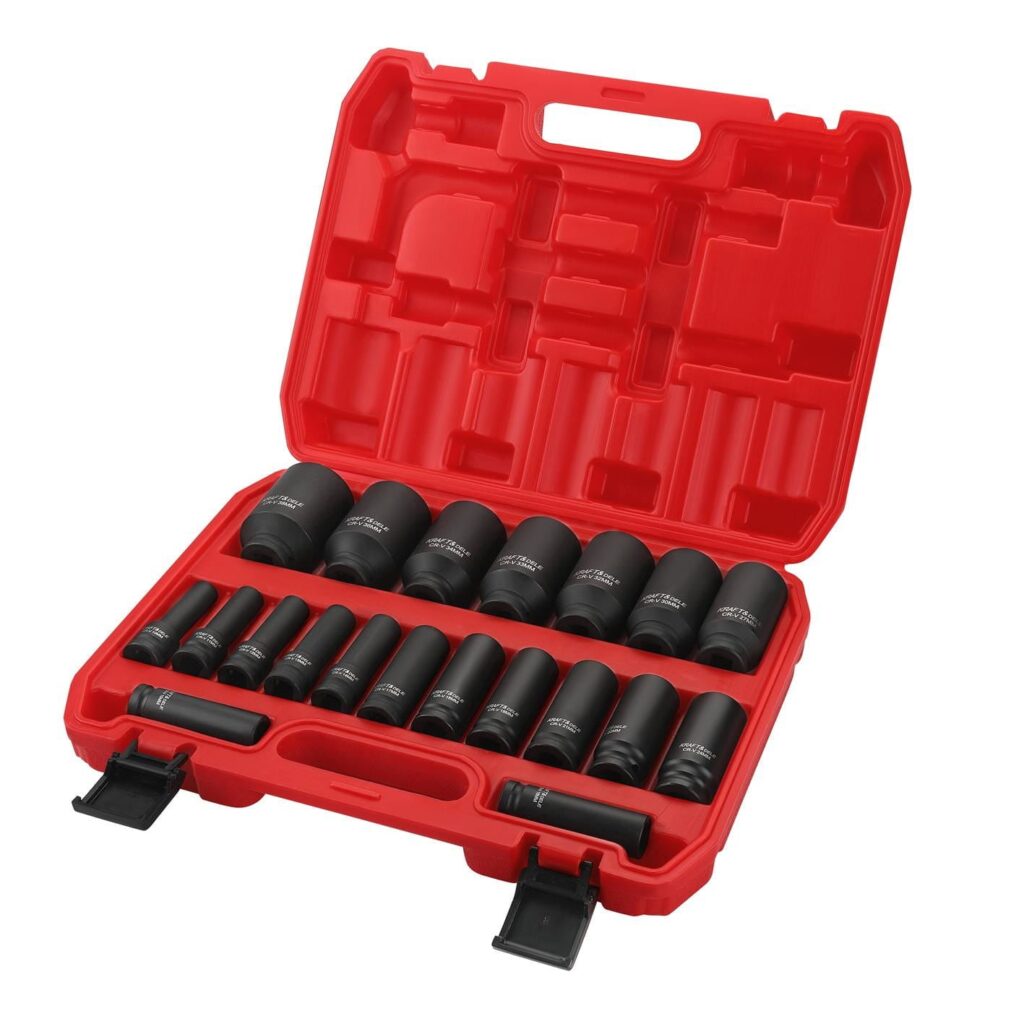 20-osaline sügavate kuuskant-löökpadrunite komplekt 1/2", 10–38 mm KD11794