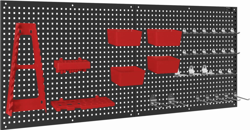 KRAFT&DELE metallist perforeeritud tööriistapaneelide komplekt 112 × 45 cm KD11897