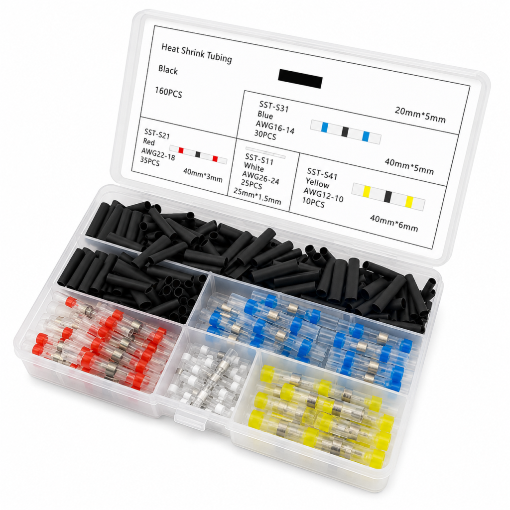 Jootega termokahanevate juhtmeliitmike komplekt, 260 tk KD12677
