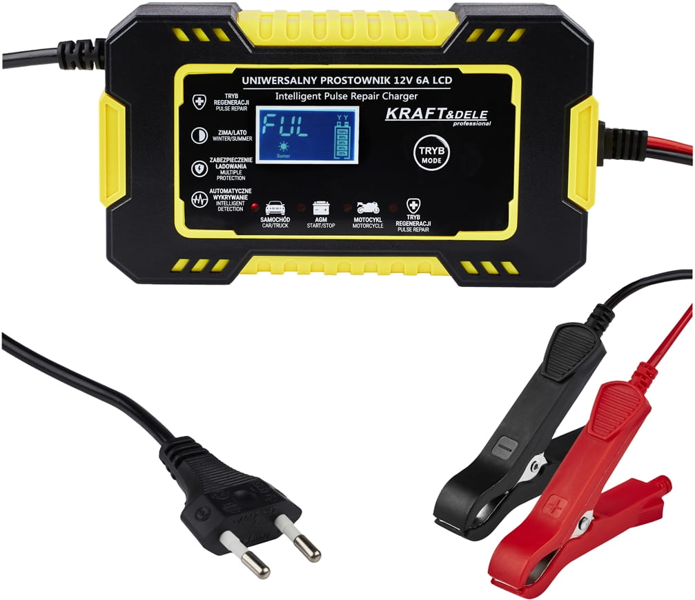 KRAFT&DELE automaatne LCD-akulaadija 12 V / 6 A KD1290