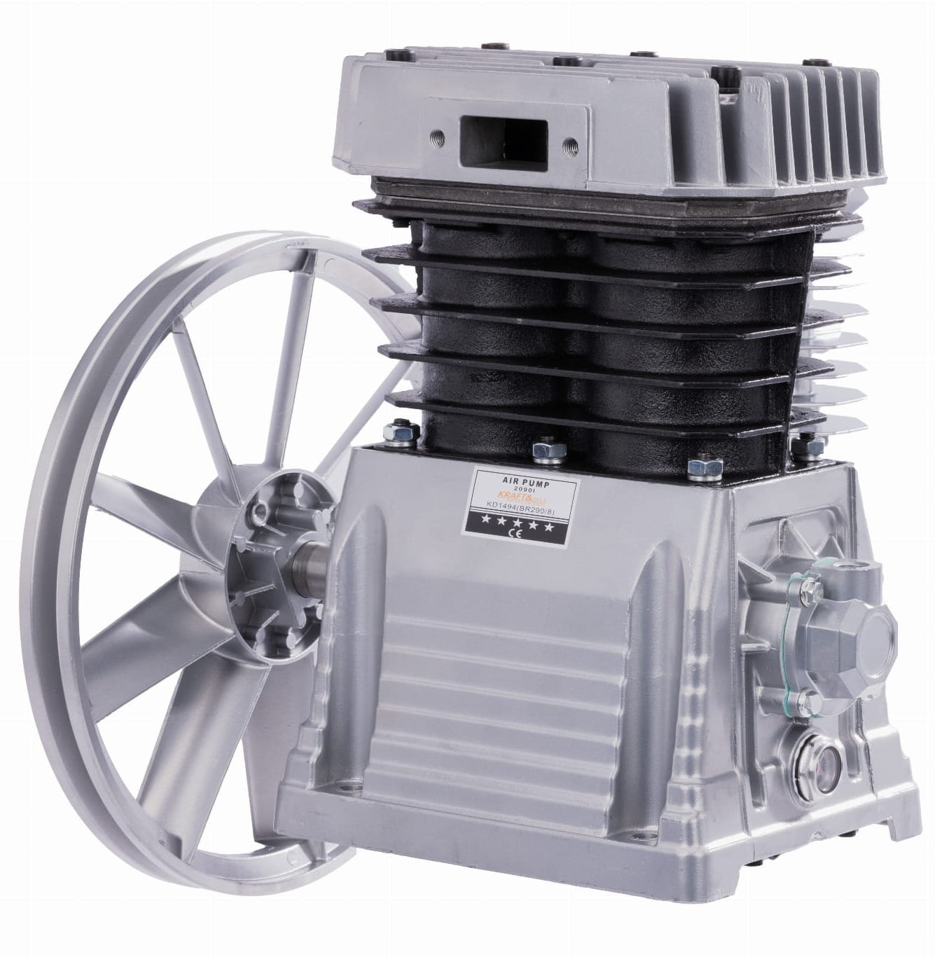 KRAFT&DELE kahe silindriga õhukompressori pump 5,5 kW ajamile 820 l/min KD1494